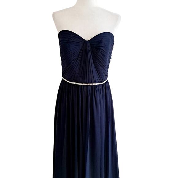 Jenny Packham Strapless Beaded Chiffon Gown - Picture 7 of 9